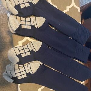 Navy and Gray Boy’s Baseball Socks